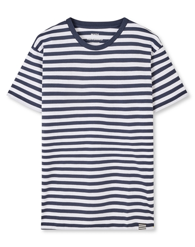 Mads Nørgaard - Fine Jersey Midi Thor T-Shirt - Navy/White